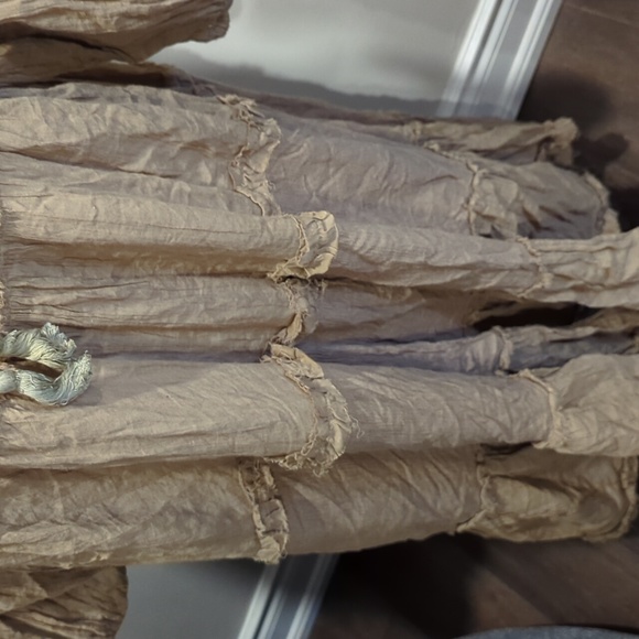 NWT Free People Bohemian Taupe / Green long Dress - Picture 3 of 9